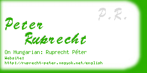 peter ruprecht business card