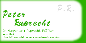 peter ruprecht business card